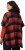 Ulla Popken Oversized Plaid Wing Collar Poncho Red Orange - Jaquetas - 
