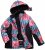 Ulla Popken HYPRAR Graphic Stripe Fully Lined Ski Jacket Teal - Jaquetas - 