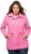 Ulla Popken HYPRAR Striped Triple Function Jacket Fuchsia Pink - Jaquetas - 