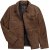 JP1880 Leather Jacket Nubuck Shirt Collar Brown - Casacos - Casacos Homem Tamanhos Grandes