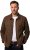 JP1880 Leather Jacket Nubuck Shirt Collar Brown - Casacos - Casacos Homem Tamanhos Grandes