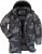 JP1880 Quilted Parka with Camouflage Drawstring Waist Black - Casacos - Casacos Homem Tamanhos Grandes