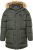 JP1880 Quilted Parka Lightweight and Warm with Faux Fur Hood Dark Green - Casacos - Casacos Homem Tamanhos Grandes