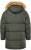 JP1880 Quilted Parka Lightweight and Warm with Faux Fur Hood Dark Green - Casacos - Casacos Homem Tamanhos Grandes