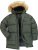 JP1880 Quilted Parka Lightweight and Warm with Faux Fur Hood Dark Green - Casacos - Casacos Homem Tamanhos Grandes
