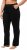 Ulla Popken Bootcut Elastic Waist Cotton French Terry Sport Pants Black - Jeans & Calças Femininas em Tamanhos Grandes – Plus Size - 