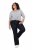 Ulla Popken Marie Fit Bootcut Stretch Jeans Dark Blue Denim - Ulla Popken - Roupa Plus-Size Ulla Popken