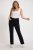 Ulla Popken Basic Mony Tapered Leg Stretch Pants Black - Jeans & Calças Femininas em Tamanhos Grandes – Plus Size - 