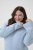 Kaffe Curve Jina Knit Pullover Powder Blue Melange - Camisolas de malha - 