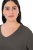 Ulla Popken Back To Basics V-Neck Relaxed Fit Cotton Tee Graphite Grey - T-shirts - T-shirts femininas