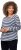 Ulla Popken Striped A-Line Long Sleeve Tee Navy Blue - T-shirts estampadas para mulher - 