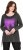 Ulla Popken Tie Hem Long Sleeve Graphic Tee Charcoal Grey Melange - T-shirts estampadas para mulher - 