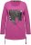 Ulla Popken Tie Hem Long Sleeve Graphic Tee Berry - T-shirts estampadas para mulher - 