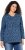 Ulla Popken Geometric Print 3/4 Sleeve Pleated Tee Navy Blue - T-shirts estampadas para mulher - 