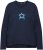 Ulla Popken Star Long Sleeve Graphic Tee Navy Blue - T-shirts estampadas para mulher - 