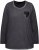 Ulla Popken Cold Dyed Sequined Heart Long Sleeve Tee Asphalt - T-shirts estampadas para mulher - 