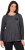 Ulla Popken Cold Dyed Sequined Heart Long Sleeve Tee Asphalt - T-shirts estampadas para mulher - 