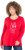 Ulla Popken Metallic Graphic Holiday Tee Salsa Red - T-shirts estampadas para mulher - 