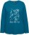 Ulla Popken Metallic Graphic Holiday Tee Teal - T-shirts estampadas para mulher - 