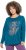 Ulla Popken Inverted Seam Long Sleeve Graphic Tee Teal - T-shirts estampadas para mulher - 