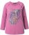 Ulla Popken Inverted Seam Long Sleeve Graphic Tee Dark Rose - T-shirts estampadas para mulher - 