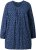 Ulla Popken Pleated Confetti Print Long Sleeve Tee Ink Blue - T-shirts estampadas para mulher - 