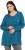 Ulla Popken Pleated Confetti Print Long Sleeve Tee Teal - T-shirts estampadas para mulher - 