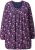 Ulla Popken Pleated Long Sleeve Floral Knit Tunic Ink Blue - T-shirts estampadas para mulher - 