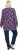 Ulla Popken Pleated Long Sleeve Floral Knit Tunic Ink Blue - T-shirts estampadas para mulher - 