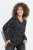 Ulla Popken Allover Printed Long Sleeve Tee Black - T-shirts estampadas para mulher - T-shirts Estampadas para Mulher