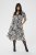 Kaffe Curve Alia Shirt Dress Black Chalk Animal - Vestidos midi - 