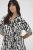 Kaffe Curve Alia Shirt Dress Black Chalk Animal - Vestidos midi - 