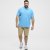 North Latitude Polo Pique Short Sleeve Turquoise - Pólos - Pólos Tamanhos Grandes Homem
