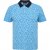 North Latitude Polo Pique Printed Turquoise - Pólos - Pólos Tamanhos Grandes Homem