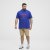 North Latitude Polo Pique Print Short Sleeve Cobalt Blue - Pólos - Pólos Tamanhos Grandes Homem