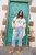 Ulla Popken Cropped Flared Eyelet Jeans Light Blue - Jeans & Calças Femininas em Tamanhos Grandes – Plus Size - 