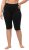 Ulla Popken Stretch Knit Bike Shorts Black - Jeans & Calças Femininas em Tamanhos Grandes – Plus Size - 