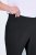 Ulla Popken Bengaline Elastic Waist Stretch Capri Pants Black - Calças de tecido - Calças Largas Femininas Plus Size