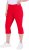 Ulla Popken Bengaline Elastic Waist Stretch Capri Pants Red - Jeans & Calças Femininas em Tamanhos Grandes – Plus Size - 