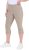 Ulla Popken Bengaline Elastic Waist Stretch Capri Pants Orange - Jeans & Calças Femininas em Tamanhos Grandes – Plus Size - 