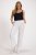 Ulla Popken Drawstring Elastic Waist Mary Fit Linen Pants Snow White - Jeans & Calças Femininas em Tamanhos Grandes – Plus Size - 