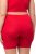 Ulla Popken Lace Hem Stretch Viscose Knit Bicycle Length Lounge Shorts Red - Jeans & Calças Femininas em Tamanhos Grandes – Plus Size - 