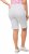 Ulla Popken Frayed Hemline Elastic Waistband Bermuda Shorts Snow White - Jeans & Calças Femininas em Tamanhos Grandes – Plus Size - 
