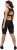 Ulla Popken Padded Cycling Zip Front Bodysuit Black - Jeans & Calças Femininas em Tamanhos Grandes – Plus Size - 