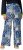 Ulla Popken Paisley Straight Leg Pull On Pants Blue - Jeans & Calças Femininas em Tamanhos Grandes – Plus Size - 
