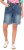 Ulla Popken Palm Print Denim Bermuda Shorts Blue Denim - Jeans & Calças Femininas em Tamanhos Grandes – Plus Size - 