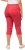 Ulla Popken Stretch Fit Raw Hem Capris Dark Coral - Jeans & Calças Femininas em Tamanhos Grandes – Plus Size - 