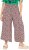 Ulla Popken Rose Wide Leg Elastic Waist Leopard Pattern Culottes White - Jeans & Calças Femininas em Tamanhos Grandes – Plus Size - 