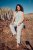 Ulla Popken Mosaic Print Elastic Waist Pants White - Jeans & Calças Femininas em Tamanhos Grandes – Plus Size - 