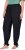Ulla Popken Quick Drying Split Leg Elastic Waist Joggers Black - Jeans & Calças Femininas em Tamanhos Grandes – Plus Size - 